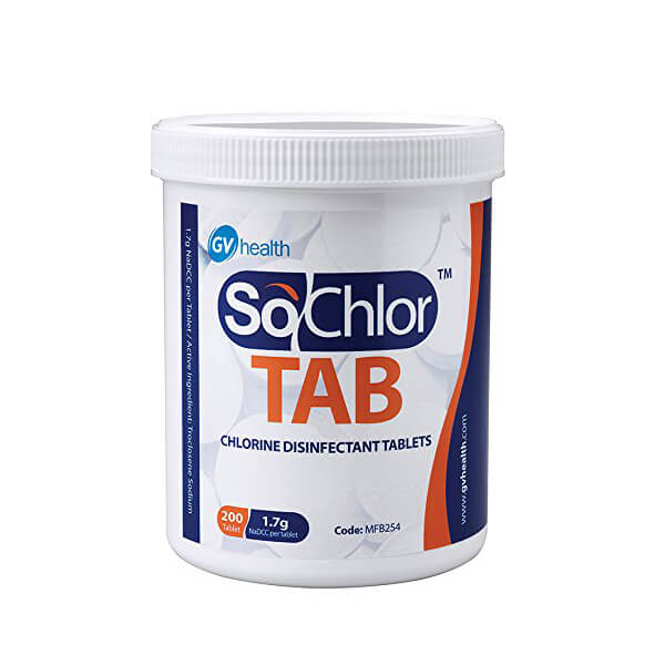 SoChlor Disinfectant Tablets 2.5g, PK/100 - GV Health - MFB255