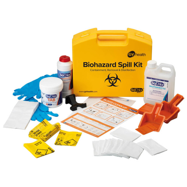 Biohazard Spill Kit (Midi/10 Blood Spills /Chlorine based) - GV Health - MJZ018