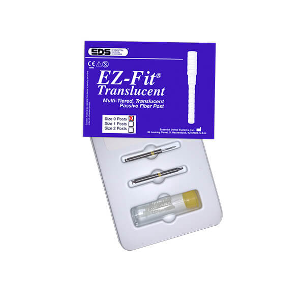 EZ-Fit Translucent Passive Fiber Post Kit, Size 1 - EDS - 2535-01