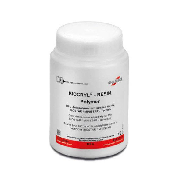 BIOCRYL-RESIN, Orthodontic Acrylic Set ,400g (Powder) - SCHEU - 3221.1