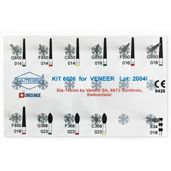 Diamond Burs Kit for Veneer, Kit/11 - Dia-Tessin - 6606