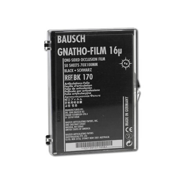 Gnatho-Film, Black, Width (70x100mm), 16μm Single Side, 50 Sheet - Bausch - BK170