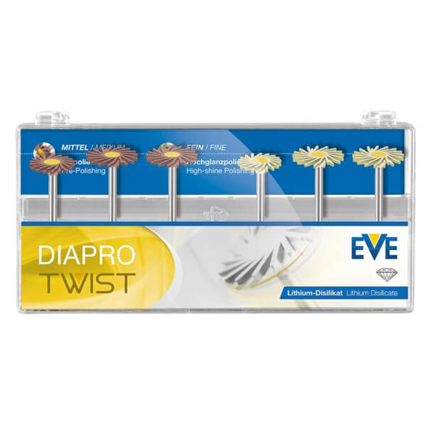 DIAPRO TWIST, Lithium Disilicate Polishing, HP, 6 Piece - EVE - HP364