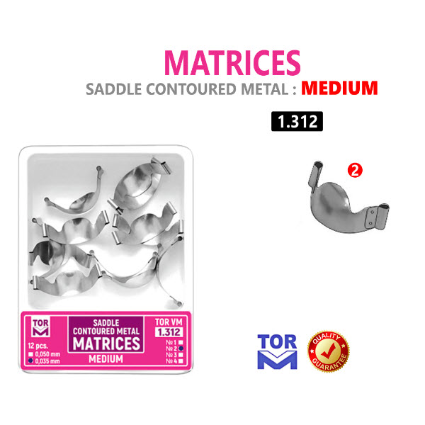 Saddle Contoured Metal Matrice, Medium, Adjustable Central Part - TOR - 1.312(2)