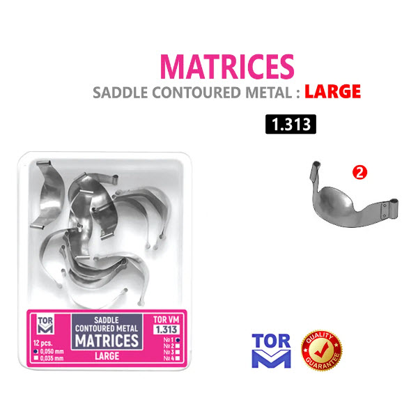 Saddle Contoured Metal Matrice, Large, Adjustable Central Part - TOR - 1.313(2)