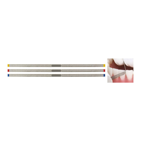 Diamond Perforated Interproximal Strips, Wide 3.75mm (Assorted Grit) PK/9 - Ortho Technology - 88500