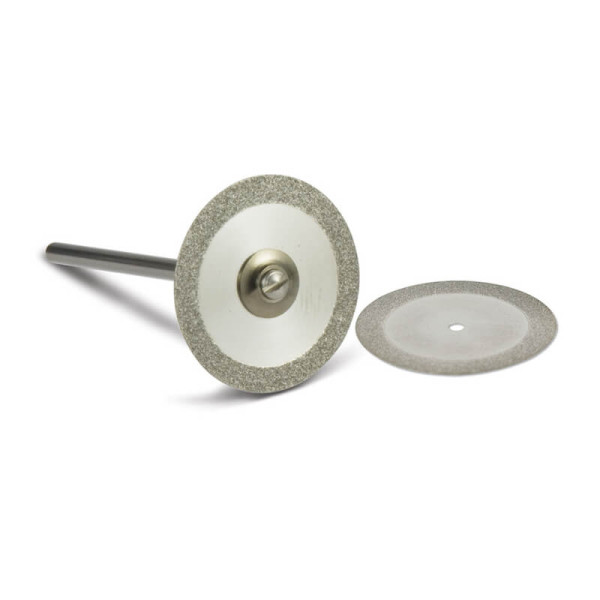 Diamond Disc, Double Side, 22mm, With Mandrel - Ortho Technology - 88613