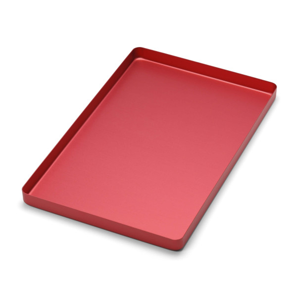 Aluminum Tray Red Normal 285x185x15mm - Medesy - 998-R