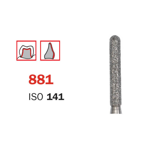 Diamond Bur, FG 012, Fine, Cylinder Round Shoulder ISO #141 - DIASWISS - FG314141012