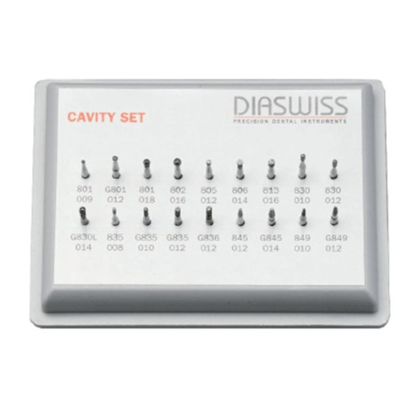 Diamond Cavity Burs Set/18 - DIASWISS - 1Cavity