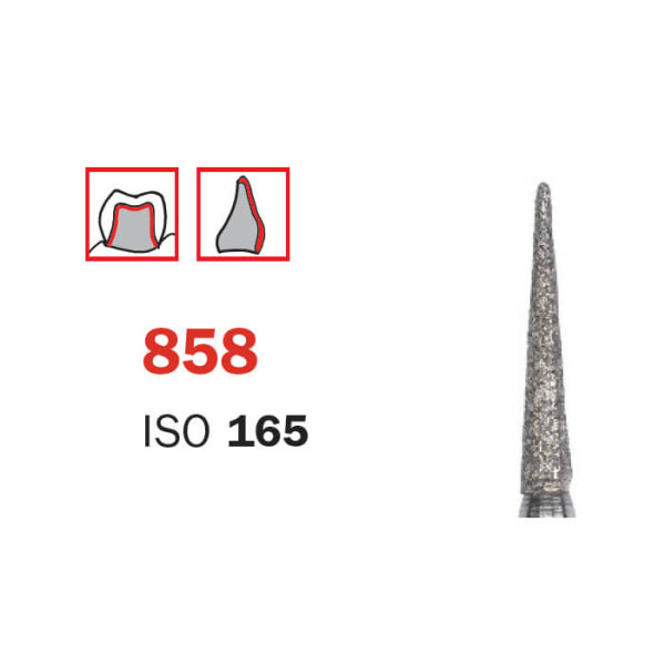 Diamond Bur, FG 012 Short, Coarse, Cone ISO #165 - DIASWISS - FG314165012