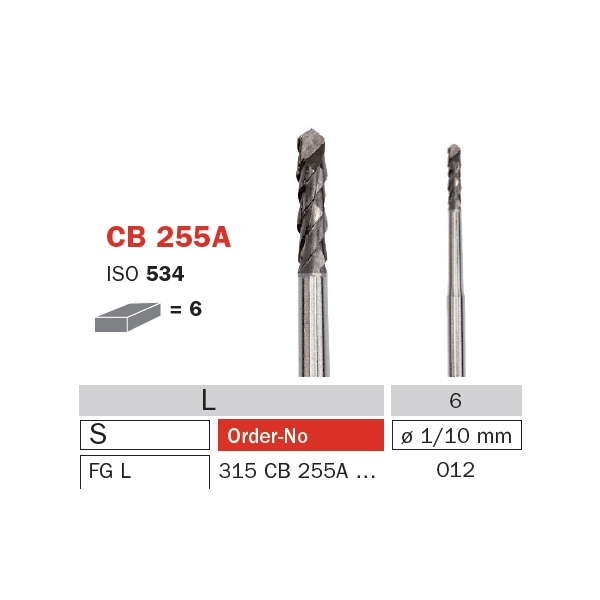 Surgical Carbide Bur, FG 012, Bone Drill ISO #534 - DIASWISS - FG316534012