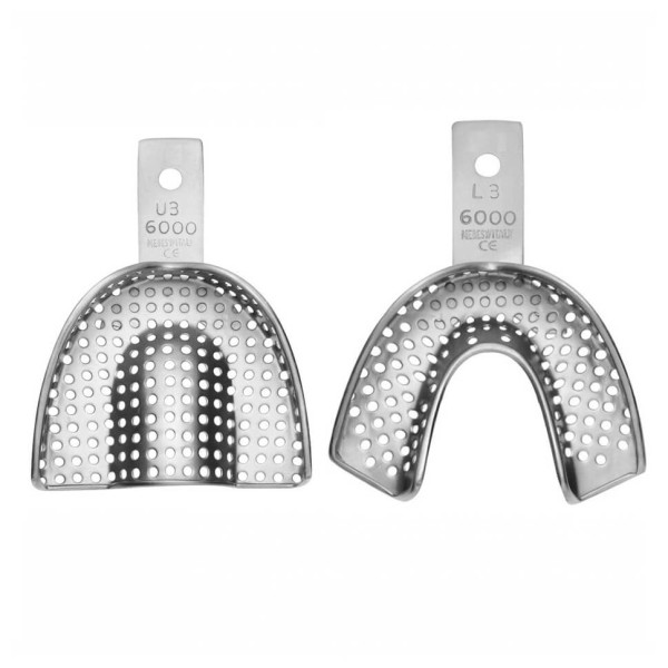 S.Steel Perforated Impression Trays #3 (Small), PK/2 - Medesy - 6000/UL3