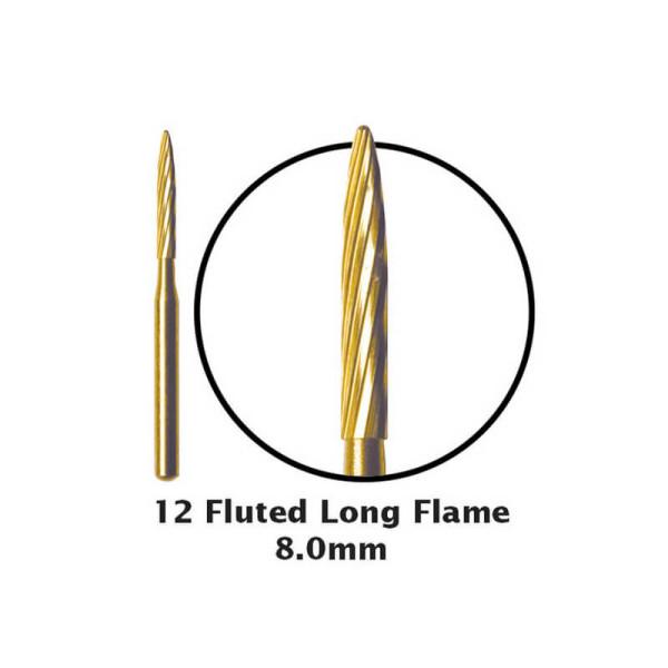 Debonding Carbide Bur, Long Flame, FG 012, ISO H48L - Ortho Technology - H48L-31-012