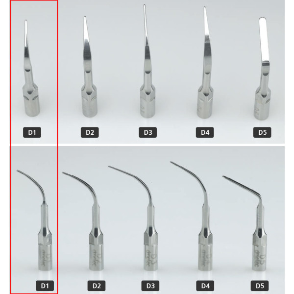 Scaler Tip D1, for Wide Thick Proximal Surface - Dmetec - D1