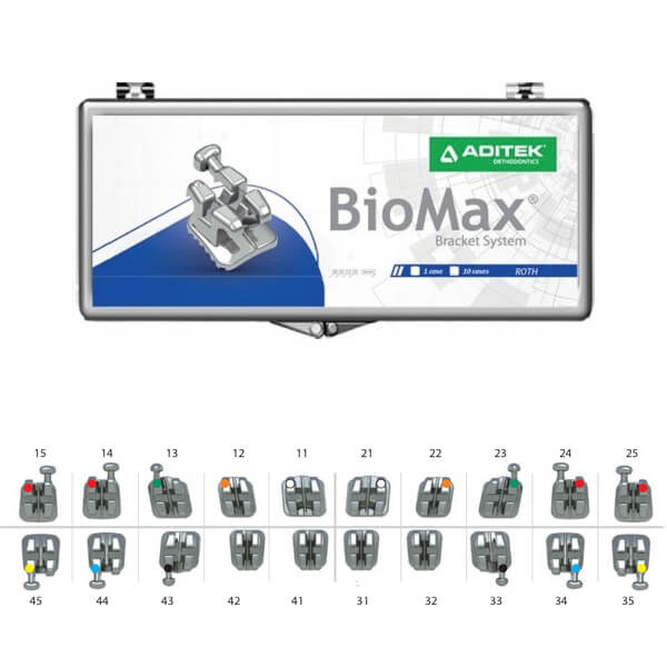 Bracket Biomax, 022, Hooks, Kit/20 - Aditek Ortho - 05.04.0390