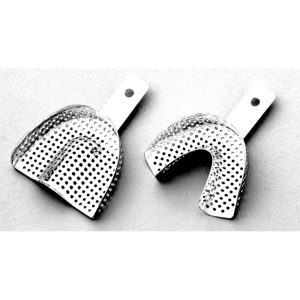Impression Tray, Stainless Steel, Perforated, Regular, Set/12 - Medesy - 6003/KIT