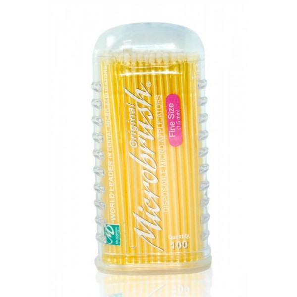 Microbrush Applicator, Fine, Yellow, 1.5mm - Microbrush - WMFY100