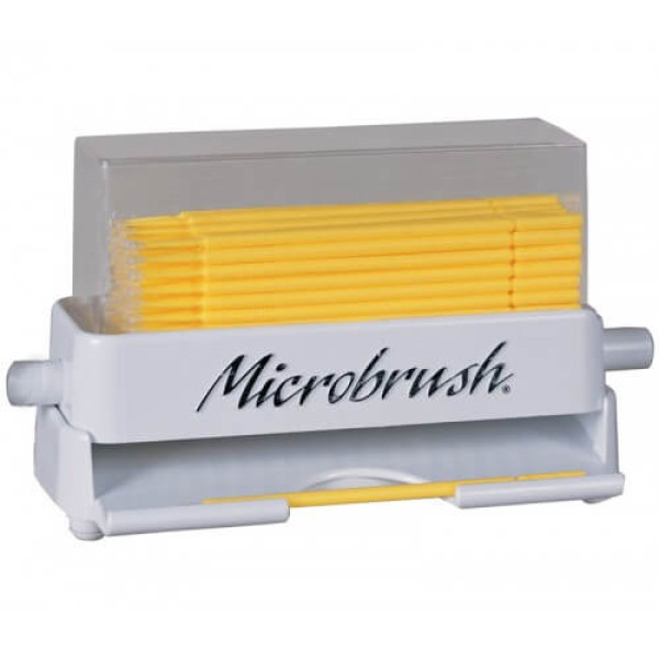 Microbrush Plus, with Dispenser, Fine, Yellow - Microbrush - MPD