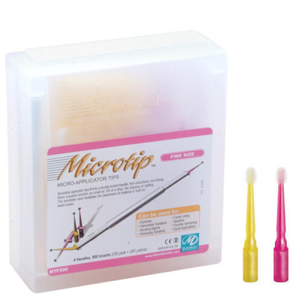 Microtip Applicators, Fine, 4 Handles (Yellow & Pink) - Microbrush - MTF500