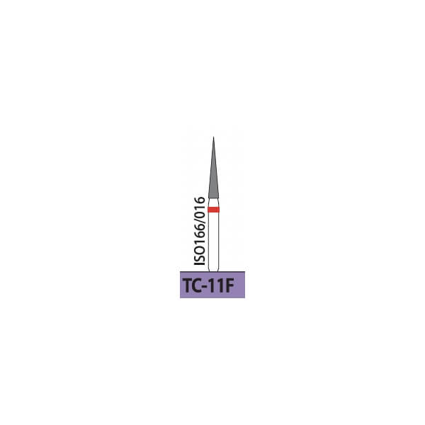 Diamond Burs, Needle TC-11F Fine, 166/016, PK/5 - Luster Dent -