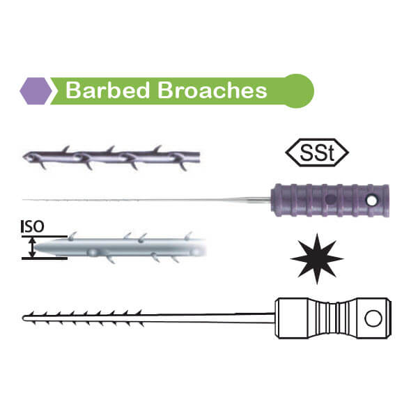 Nerve Barbed Broach #20 S.S. L 21mm, PK/10 - Luster Dent -