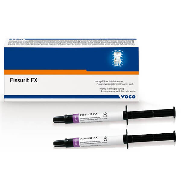 Fissurit FX, Highly Filled LC Fissure Sealant with Fluoride, White, Syringe - VOCO - 1181
