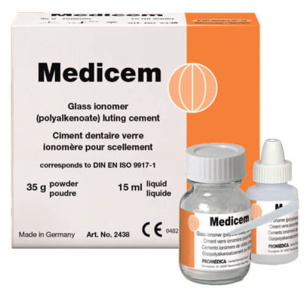 Medicem, Glass Ionomer Luting Cement, Powder + Liquid - Promedica - 2438