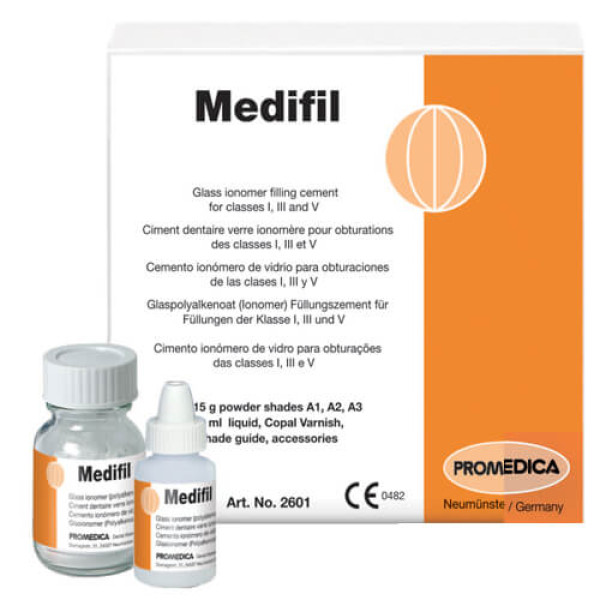 Medifil, Glass Ionomer Filling Cement, A3, Powder + Liquid - Promedica - 2603