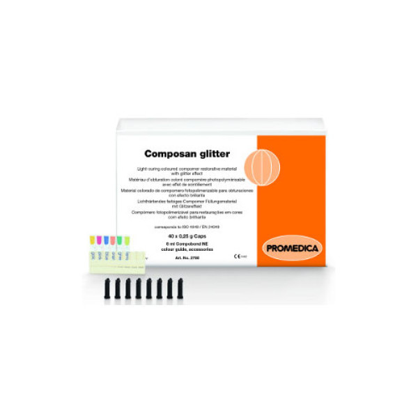 Composan Glitter, Colored Compomer Filling, Capsule, Kit - Promedica - 2780