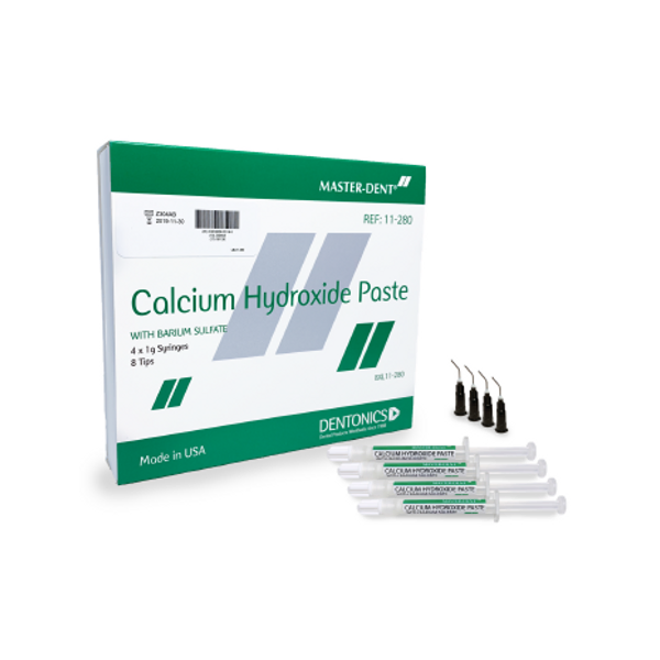 Calcium Hydroxide Paste W/Barium Sulfate, Kit/4 Syringes 1g - Dentonics -