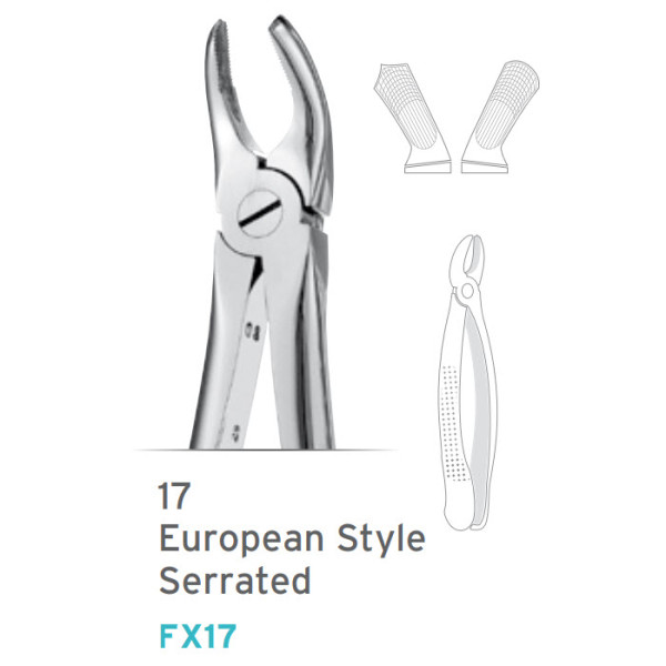 Upper Right Molars Extraction Forceps #17 - Hu Friedy - FX17