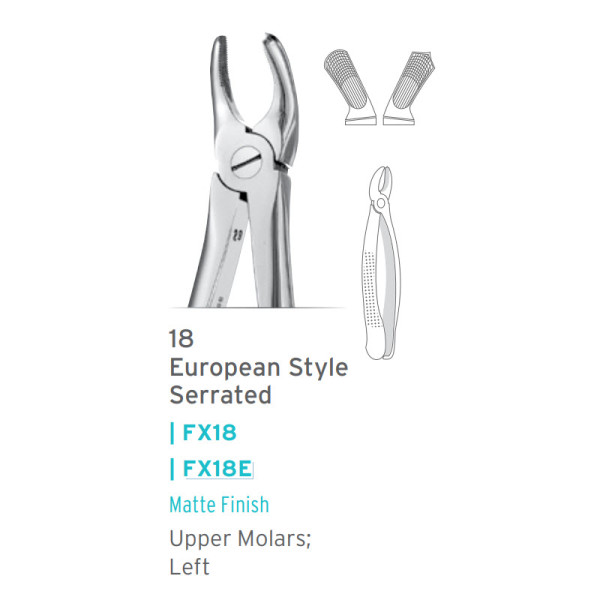European Style Extraction Forceps, #18 - Hu Friedy - FX18E